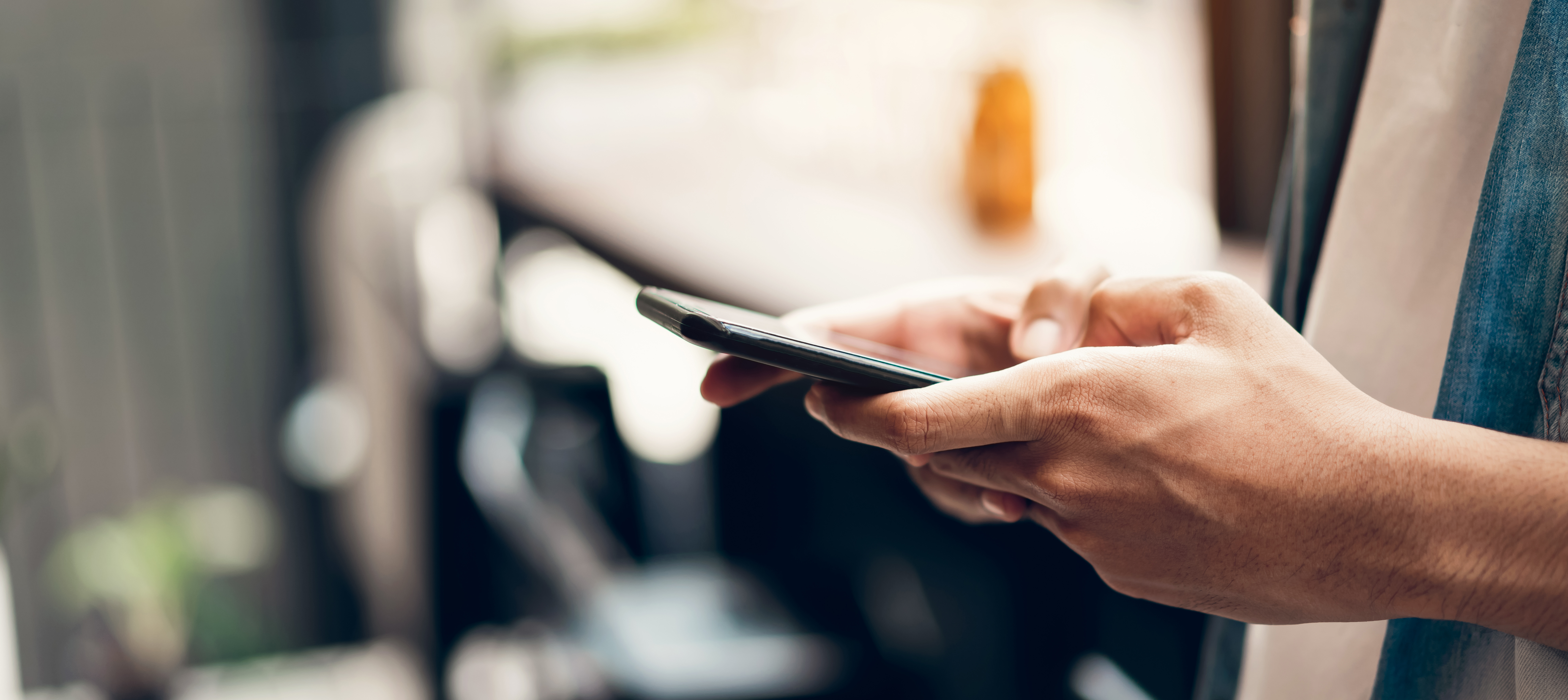 Man using smartphone, During leisure time. The concept of using the phone is essential in everyday life. Microsoft Power Platform